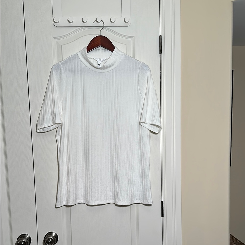 Addition Elle Textured White Blouse